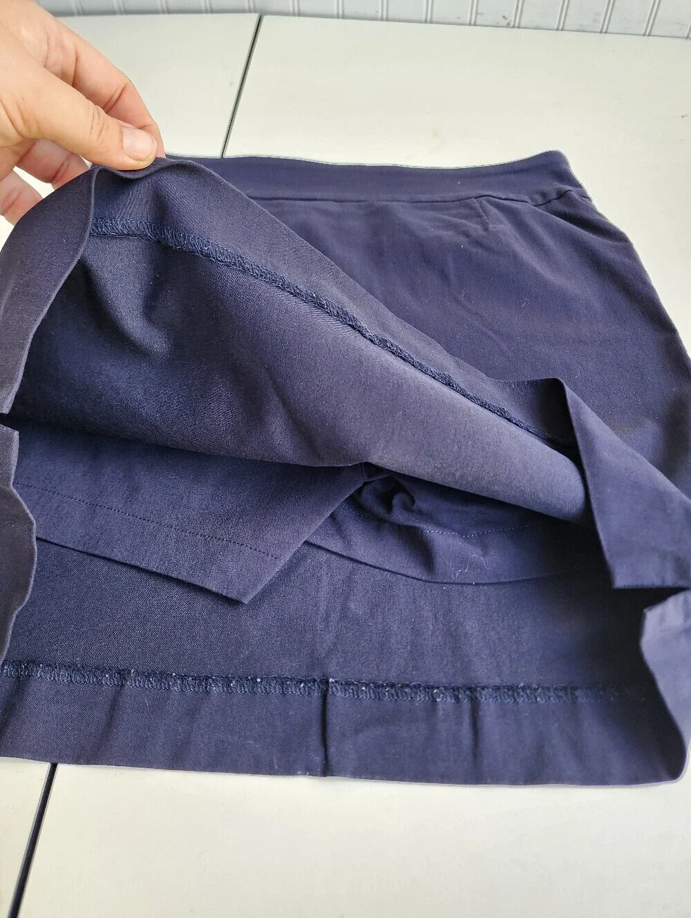 CORAL BAY GOLF SKORT NAVY  SKIRT SHORTS UNDER POLYESTER BLEND Rayon Nylon S